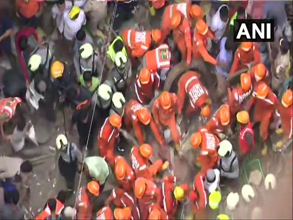 Rescue operations underway in Mumbai's Dongri area after the four-storeyed Kesarbai building collapsed earlier on Tuesday.