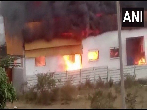 Fire at chemical factory in Kolhapur. (ANI/photo)