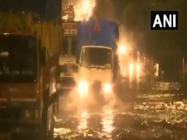 Mumbai: Roads in Matunga area water-logged, after heavy rainfall in the city
