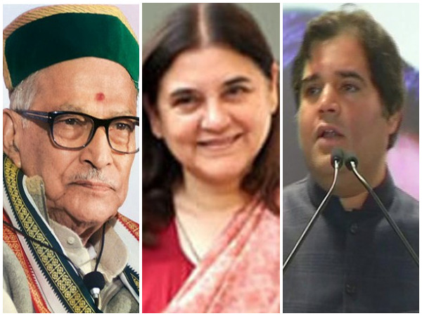 From left: Murli Manohar Joshi, Maneka Gandhi, Varun Gandhi