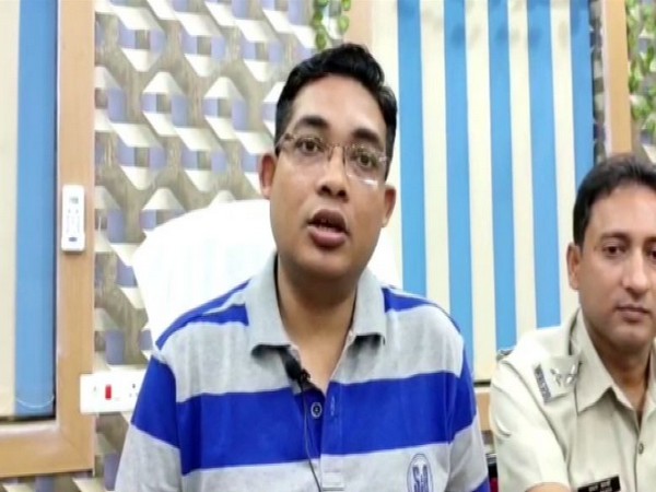 Additional SP Tannoy Sarkar speaking to reporters in Murshidabad on Friday. Photo/ANI