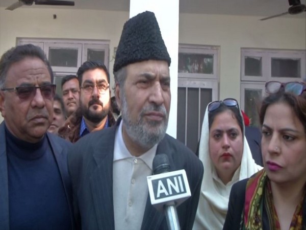 PDP leader Muzaffar Hussain Baig speaking to ANI in Jammu on Sunday. Photo/ANI