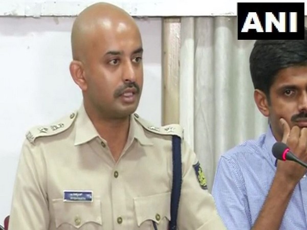 CB Rishyanth, Superintendent of Police, Mysore, speaking to reporters on Monday. Photo/ANI 