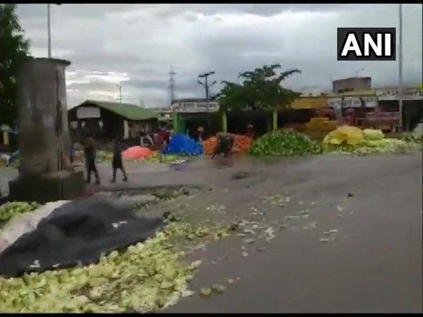 Farmers threw away vegetables due to heavy rain and decrease in prices in Mysuru.
