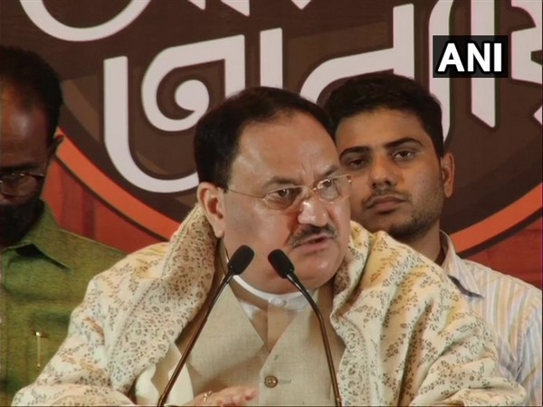 BJP chief JP Nadda during a press conference in Bardhaman on Saturday. (Photo/ANI)