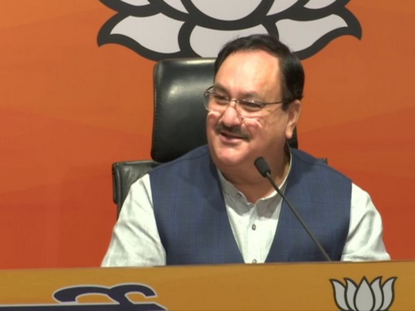 BJP Chief JP Nadda addressing a press conference in New Delhi on Saturday. (Photo/ANI)