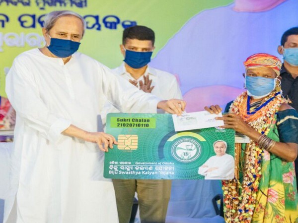 Odisha CM Naveen Patnaik launching Smart Health Card (Photo/ANI)