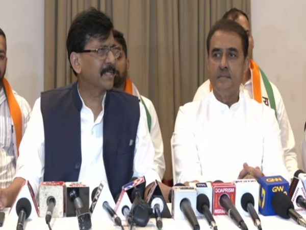 NCP leader Praful Patel and Shiv Sena leader Sanjay Raut. (ANI/photo)