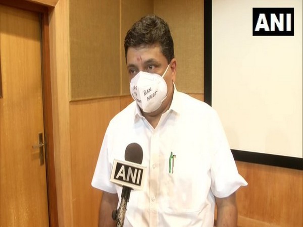 DMK MLA Palanivel Thiaga Rajan speaks to ANI in Chennai. [Photo/ANI]