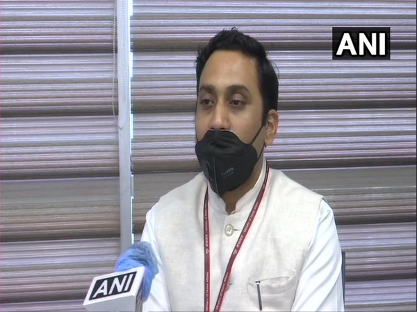 Praveen Gedam speaking to ANI in New Delhi on Thursday.