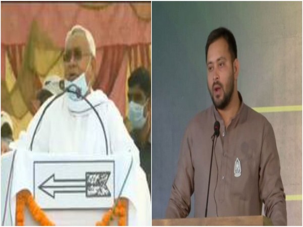 Bihar CM Nitish Kumar (left), RJD leader Tejashwi Yadav. (File Photo/ANI)