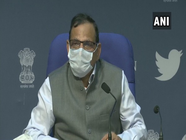 Dr VK Paul, Member (Health), NITI Aayog addressing a press briefing on Monday. (Photo/ANI)