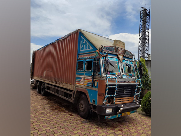 NCB seizes truck with 1344 kgs ganja concealed as scrap. (Photo/ANI)