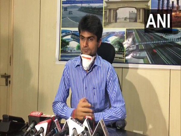 District Magistrate Suhas LY speaking to reporters in Gautam Buddha Nagar on Monday.