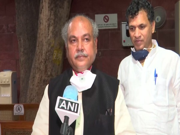 Union Agriculture Minister Narendra Singh Tomar speaking to ANI in New Delhi.