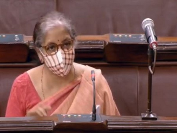 Union Finance Minister Nirmala Sitharaman speaking in the Rajya Sabha on Tuesday