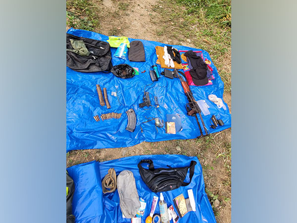 Assam Rifles and Arunachal Pradesh police recover arms and ammunition from NSCN-IM insurgents. (Photo/ANI)