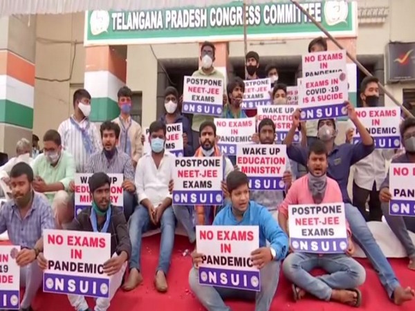 Visuals from the protest site. (Photo/ANI)