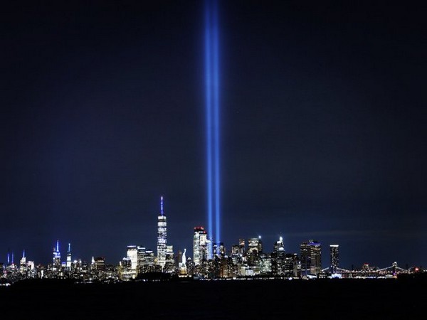NYC shines in blue on the 19th anniversary of 9/11 (Photo tweeted by The National September 11 Memorial & Museum)