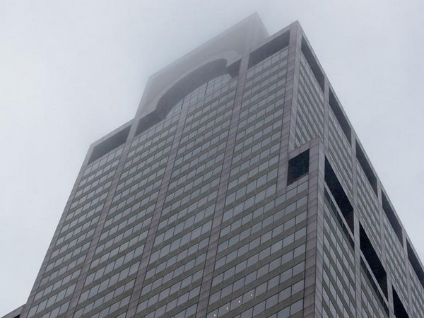 The high-rise building in midtown Manhattan where a helicopter crashed on its roof on Monday.