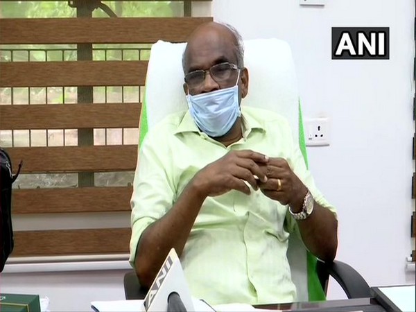 Travancore Devaswom Board President N Vasu speaking to ANI. Photo/ANI