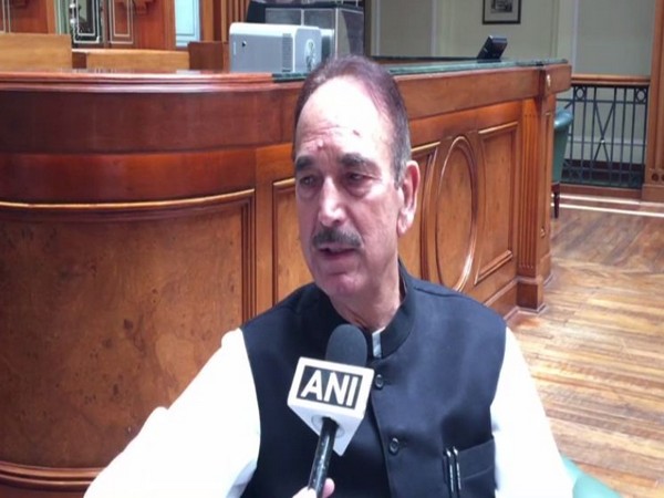 Congress leader Ghulam Nabi Azad speaking to ANI on Friday. Photo/ANI