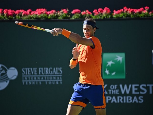 Rafael Nadal in action against Dan Evans in Indian Wells (Image: ATP Tour Twitter)