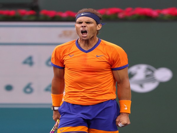 Rafael Nadal celebrates after beating Carlos Alcaraz in Final (Image: BNP Paribas Open)