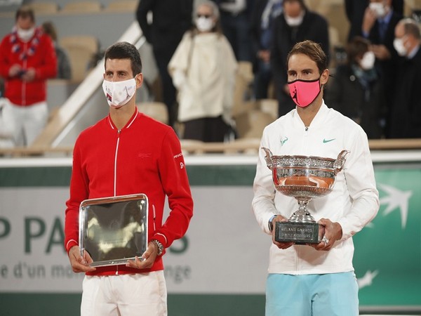 Novak Djokovic (L) and Rafael Nadal (R)