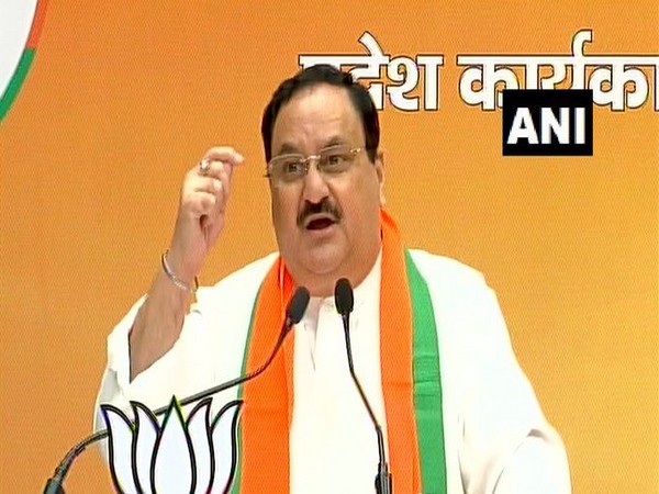 BJP national president Jagat Prakash Nadda speaking during his address to BJP's Tamil Nadu state executive on Monday. Photo/ANI