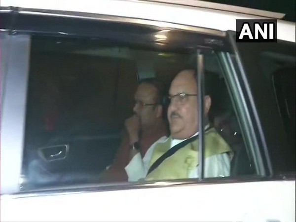 BJP working president JP Nadda leaving from BJP president Amit Shah's residence on Friday. (Photo/ANI)