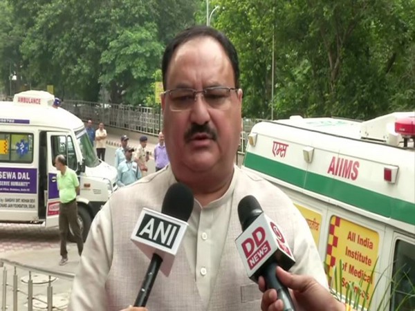 BJP working President J P Nadda speaking to reporters in New Delhi on Saturday. Photo/ANI