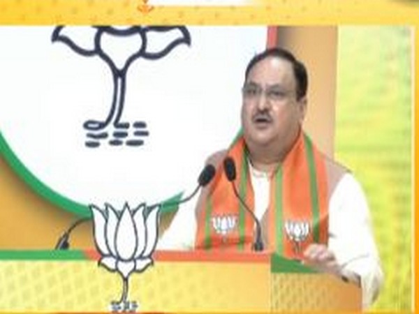 BJP chief JP Nadda addressing a 