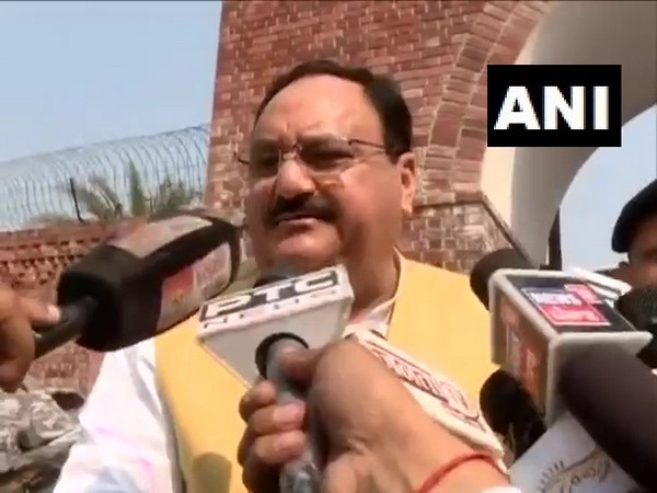 BJP National President JP Nadda speaking to reporters in Bathinda on Thursday. Photo/ANI