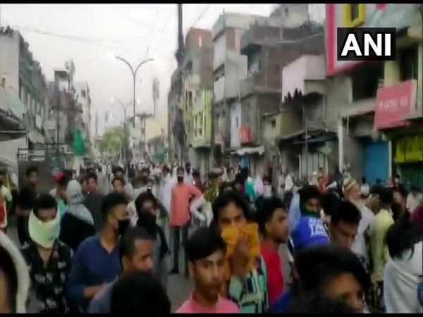 Visuals from the protest in Nagpur.