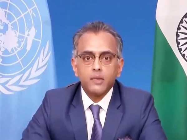 Nagraj Naidu, India's Deputy Permanent Representative to UN speaking at a UNSC meeting.