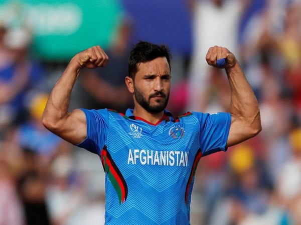 Afghanistan skipper Gulbadin Naib celebrating after taking wicket against India 