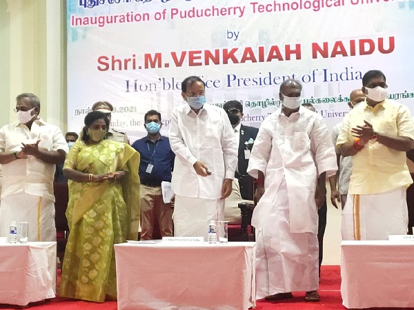Vice President Venkaiah Naidu inaugurating Puducherry Technological University (Photo/ANI)