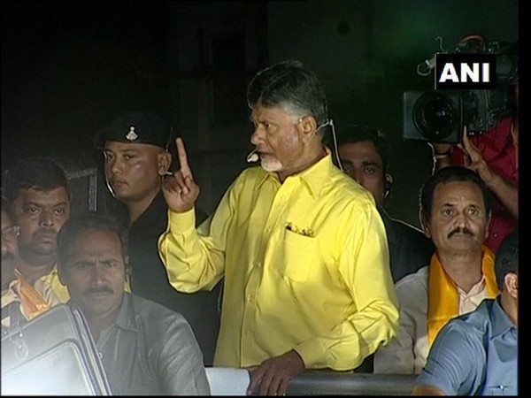 CM Chandrababu Naidu addressing a public rally in Pendurthi, Visakhapatnam (Andhra Pradesh) on Friday.