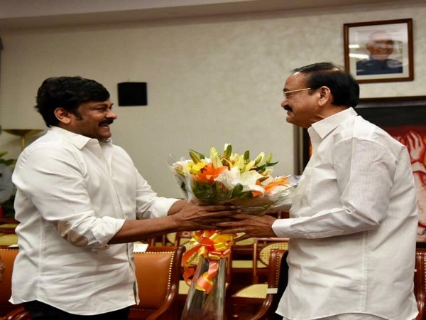 Telugu superstar Chiranjeevi met Vice President M Venkaiah Naidu on Wednesday.