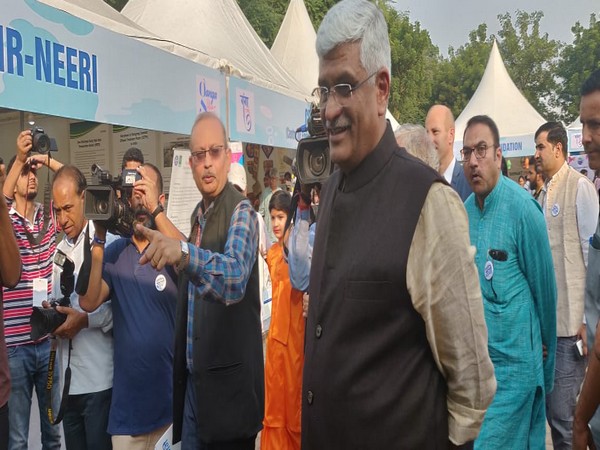 Union Minister for Jal Shakti Gajendra Singh Shekhawat at Ganga Utsav event in New Delhi on Monday. Photo/ANI