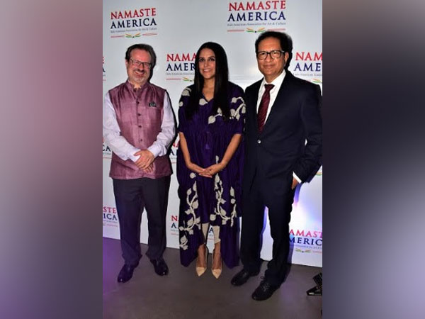 US Consul General Mumbai - David Ranz, Neha Dhupia & Atul Nishar - President Namaste America