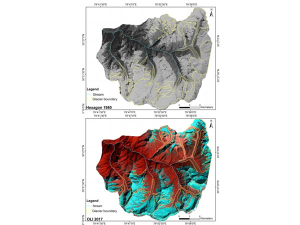 Images showing reduction in glaciers. photo/ANI
