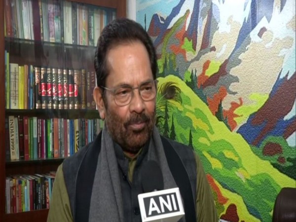 BJP leader Mukhtar Abbas Naqvi speaking to ANI in New Delhi on Saturday.