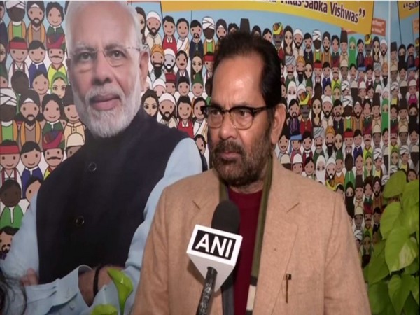 BJP leader Mukhtar Abbas Naqvi speaking to ANI in New Delhi on Wednesday.