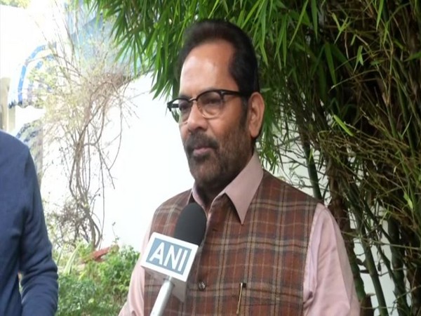 BJP leader Mukhtar Abbas Naqvi speaking to ANI in New Delhi on Tuesday.
