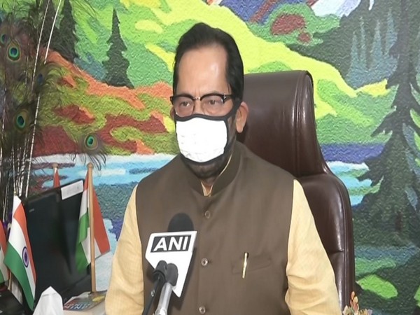 Union Minister Mukhtar Abbas Naqvi speaking to ANI in New Delhi on Friday. Photo/ANI