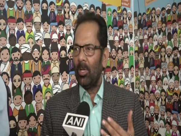 Union Minority Affairs Minister Mukhtar Abbas Naqvi speaks to ANI in New Delhi on Tuesday [Photo/ANI]