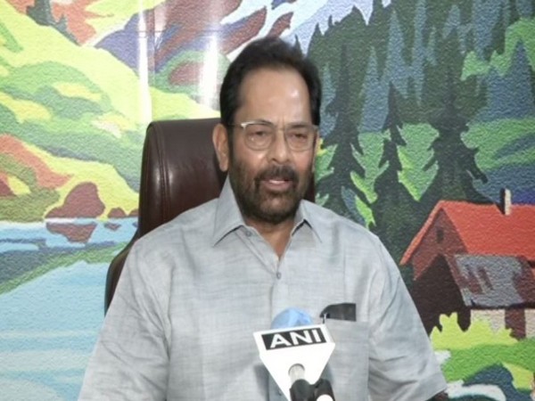  Union Minister Mukhtar Abbas Naqvi talking to ANI on Monday.