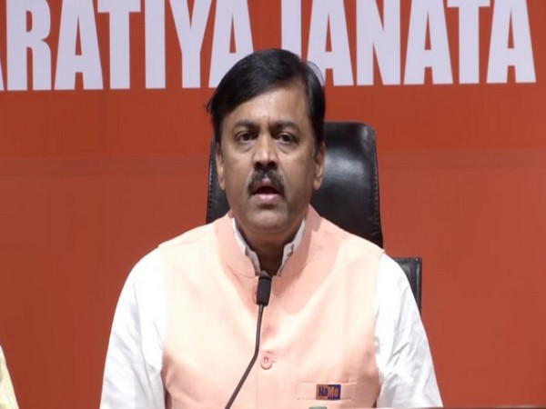 BJP spokesperson G V L Narasimha Rao speaking to reporters in New Delhi on Thursday. (Photo/ANI)